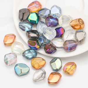 20pcs 12x16 มม.รูปร่างไม่สม่ําเสมอลูกปัดแก้วจี้เครื่องประดับ DIY ทําสร้อยข้อมือสร้อยคอโทรศัพท์มือถือ CHAIN เสื้อผ้าลูกปัด