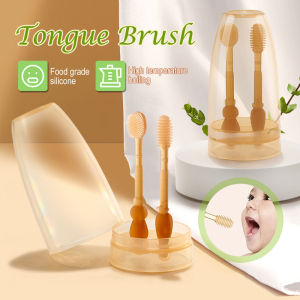 3 in 1 Silicone Baby Toothbrush Tung Cup Set Infant Rubber Teeth Brushes Tooth brush berus gigi budak berus lidah baby Infant to Toddler Toothbrush Tongue Coating Cleaner Berus Gigi Budak Tooth brush