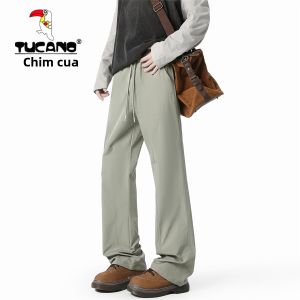 Quần Dài Nam Mùa Hè Chống Thấm Nước Cạp Vừa Dáng Rộng Phong Cách Mỹ Cắt Chéo Quần Dài Công Sở Thường Ngày