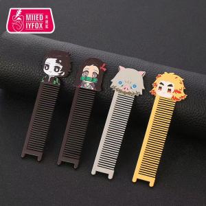 Creative Metal Hair Comb Creative Blade Hairdressing Comb Kuchiki Botan Hair Brush Kimetsu No Yaiba Anime Character Comb