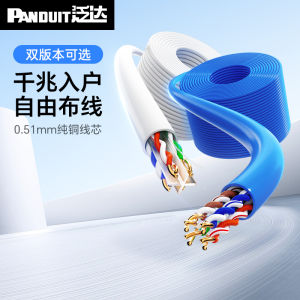 Panduit Cat6 Pure Oxygen-Free Copper Unshielded Network Cable White High Speed Broadband Line for Surveillance Indoor Use