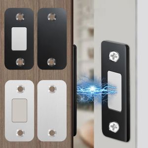 1/3/4 bộ từ chốt Tủ lỗ miễn phí vô hình nam châm cửa hút Ổ khóa cửa với vít chốt cửa tủ quần áo phần cứng