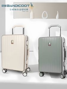 Kangaroo 2025 New Multi-Functional Wide Pull Rod Suitcase Front Opening Boarding Student Travel Bag Fashionable Polyester Luggage