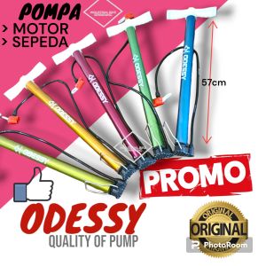 《HIGH QUALITY》ODESSY Pompa Sepeda & Motor Floor Pump Bola / Pelampung Bicycle Pump