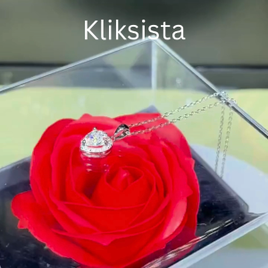 Kalung Silver Asli Anti Karat Tidak Luntur Gaya Korea Kekinian Necklace Heart Shaped XL 64