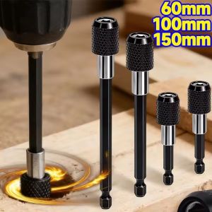 Hex Shank Screwdriver Drill Bit Holder 60/100/150mm Hexagonal Handle Quick Release Self-Locking Extension Bit Socket Adapter Power Tool