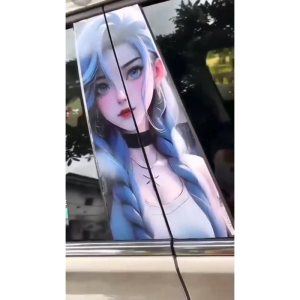 Ready Stock Car sticker PE film Cover Stripe Car Door Center 201 Doraemon Column Pillar sticker Car Window Middle