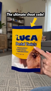 Luca Dog Treats Dental Twists Natural Chewing Dental Hygiene All Breeds Chicken Beef Vegetable Flavors