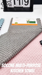 Socone multi-purpose Kitchen Towel 3-pack 30x30cm microfiber waffle-patterned cleaning cloths highly absorbent reusable