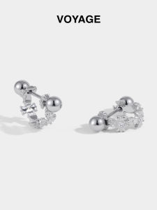 Titanium Alloy U-Shaped Straight Pin Earrings Womens Sleepwear Friendly Ear Studs Non-Removable Fashion Jewelry