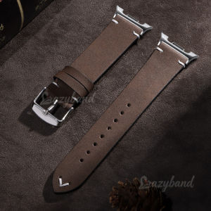 Vintage Leather Strap for Samsung Galaxy Watch 9/8 Classic 44mm40mm No Gaps Strap for Watch Ultra 47mm Band Brown Business Wrist