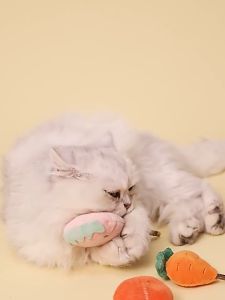 Đồ chơi bông nhồi catnip kèm que gặm làm sạch răng cho mèo – Đen Ta pet shop