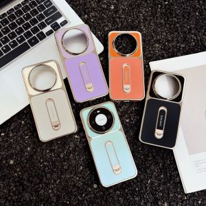 Phnom Penh one-word rotating bracket is suitable for Huawei MATE80PROMAX mobile phone case Pura90 electroplated PC anti-drop hard h2607069