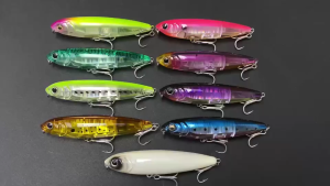 100mm 17.5g Artificial Fish Bait Floating Bass Fishing Lure 3D Inshore TopKnock Pencil Topwater Walker