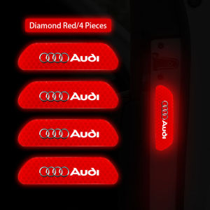 Audi | 4PCS Car Stickers Door Opening Reflective Warning Sticker For Audi A3 8p 8v 8l A4 b8 b7 b6 b9 b5 A6 c7 c6 c8 c5 Q5 A5 A1 Q3 Q7
