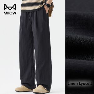 MiiOW | Summer Lightweight Lycocell Tencel Pants for Men Slim Loose Drapey