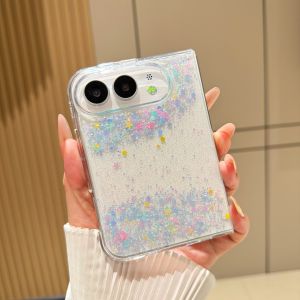Cute Heart Glitter Quicksand Phone Case for iPhone Duo 18Fold Resin TPU Shockproof Protective Cover for iPhone Duo New 18Ultra