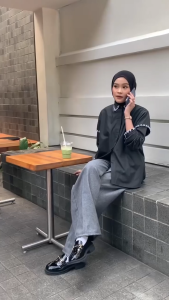 Personal Nice - Yoru Kemeja Wanita Lengan Panjang Detail Rajut