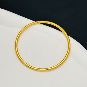 Gold Titanium Steel Bracelet Womens Simple Classic Ethnic Style Hand Jewelry Non-fading Heavy Weighted Traditional Method