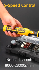 KEELAT 4V 5-Speed Rotary Tool Kit | 58pcs Accessories | Cordless Mini Grinder for Jewelry PCB & Metal Dremel Tool Set