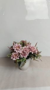 ROSE TERATAI CANTIK CABANG 7 ARTIFICIAL DAHLIA FLOWERS