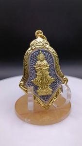 K817 จี้ท้าวเวส ท้าวเวสสุวรรณ เท้าเวสสุวรรณ หลวงพ่ออิฐ ท้าวเวชสุวรรณ วัดจุฬามณี หน้ากากทอง ตอกโค้ด เลี่ยม กรอบพระ ทองไมครอน พร้อมส่ง