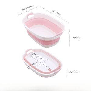 Foldable Comfortable Small Size Baby Bath Tub Plastic Bathtub for Newborns And Infants Bath Bucket Special for Showering Babies