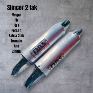 SLINCER KNALPOT 2 tak untuk motor 2 TAK FIZR FIZ FORCE 1 SATRIA 2 TAK ALFA TORNADO ZIGMA VESPA