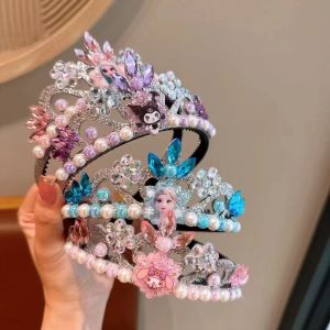 Anime Frozen Sanrio Kuromi Melody Hair Band Crown Dress Accessories Princess Elsa Headdress Jewelry Party Decoration for Girls