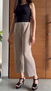 Alora | Celana Plisket Kulot Lidi 101 | Celana Plisket Wanita Premium | Celana Kerja Kuliah Casual | Adem Ringan Nyaman Dipakai