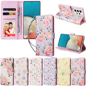 Luxury Casing For Samsung Galaxy S20 Ultra 5G A32 4G A22 5G S20 Plus 5G A32 5G S10 Plus S20+ S10+ Flowers Butterly Pattern Wallet Soft Pu Leather Flip Cover Case