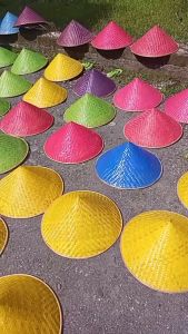 Caping petani jawa warna warni / topi caping mos ospek mahasiswa anti panas