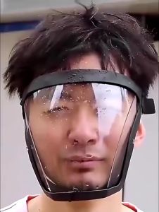 Transparent Full Faceshield & Reusable Dustproof Anti-fog Mask: Your Ultimate Kitchen Protection