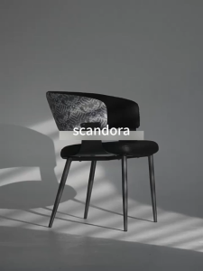 Designer Dining Chair – Mid-Century Modern Carbon Steel Frame Microfiber Leather HR Foam for Home Hotel