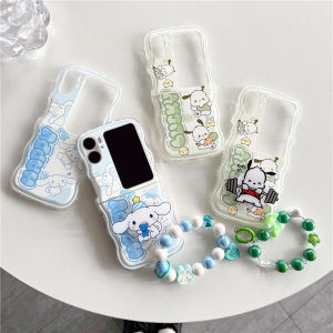 Cute Cartoon Pachat Dog Gummy Phone Case for OPPO Find N3 Flip Foldable Screen N2 Flip Silicone Soft Case Creative Protection Cover