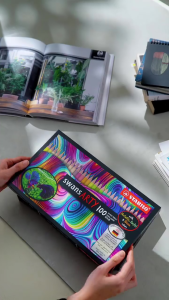 STABILO swans ARTY Colored Pencil 100 Colours with CYMK Pastel Metallic & Neon in Hard Cover Box