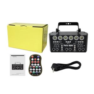 Đèn Chiếu Bóng Tiệc LED UV HCWE 27 Mắt Có Thể Điều Chỉnh Với 4 Chế Độ Điều Khiển Chính Phụ Kiện Hiệu Ứng Ánh Sáng Sân Khấu Tích Hợp