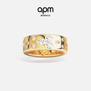 Gold Droplet Wide Ring Stackable