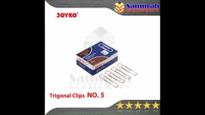 Trigonal Paper Clips No 5 Joyko Per Box isi 10 pak isi 60 pcs / Clip Penjepit Oval Jumbo No.5 / Klip Jepit Kertas Berkas