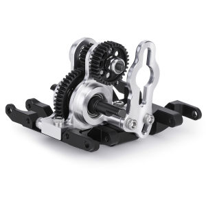 Ultralight Aluminum Micro Transmission with Delrin Skid for 1/24 RC Crawler SCX24 AX24 Compact COMP Chassis Rigs