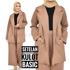 LYNFASHIONISTA- SET LONG BLAZER CULOTTE/SET WANITA/SETELAN WANITA/BLAZER WANITA/SET BLAZER