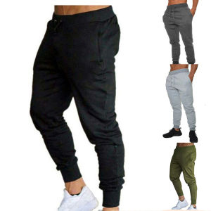 2024 Fashion Men Gyms Pure color Pants Joggers Fitness Casual Long Pants Men Workout Skinny Sweatpants Jogger Tracksuit Trousers