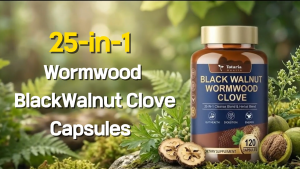 Totaria Black Walnut Wormwood & Clove Cleanse - 25-in-1 Advanced Colon Cleanse & Liver Detox Supplement Herbal Gut Support 120 Capsules