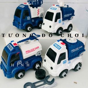 07 Bộ Đồ Chơi 4 Xe Police Cho Bé 3+