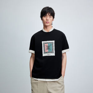 Jack Jones | Cotton Men T-Shirt Comfortable Colorful Pattern Round Neck
