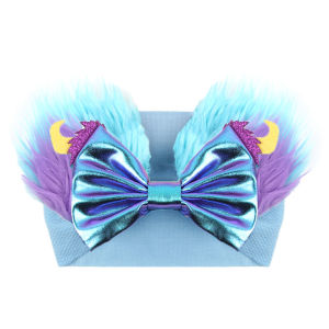 New Elemental Disney Ears Baby Headband Kids Girls Mickey Mouse Sequin 5" Bow Hairband Women Kids Party Cosplay Hair Accessories