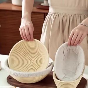 Giỏ Ủ Bánh Mì PP Thân Thiện Với Môi Trường Khuôn Làm Bánh Dụng Cụ Làm Bánh Ngọt Phụ Kiện Làm Bánh Hàng Ngày Cho Nhà Bếp Gia Đình
