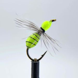 Bimoo 5PCS/Box #10~#16 Grizzly Hackle Epoxy Ant Fly Fluorescent Nymphs Dry Fly Terrestrial Fly For Trout Grayling Fishing Lures