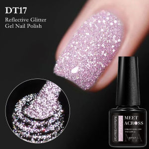 7ml Reflective Glitter Gel Nail Polish Semi Permanent Soaking Nail Art Varnish Alcohol-Free Salon Quality Manicure DIY Design