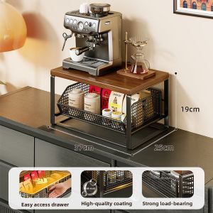 WUBUWEI | Multilevel Sliding Organizer Shelf